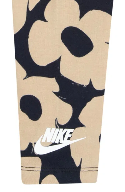 Nike Floral Leggings In Black