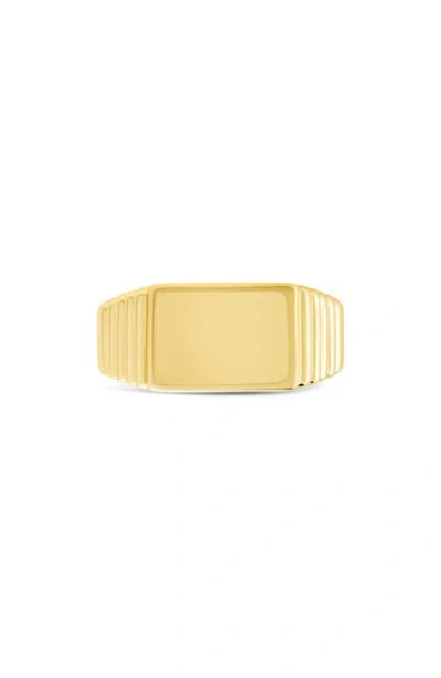 Sterling Forever Reta Polished Signet Ring