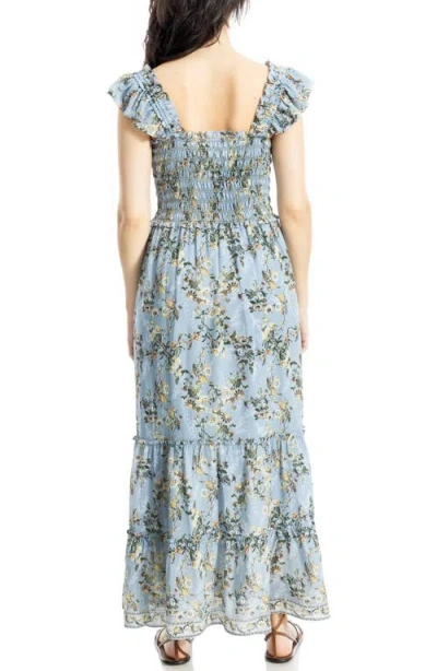 Max Studio Smocked Tiered Maxi Dress
