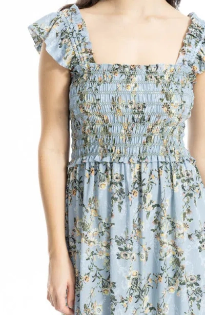 Max Studio Smocked Tiered Maxi Dress