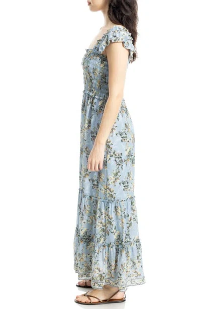 Max Studio Smocked Tiered Maxi Dress