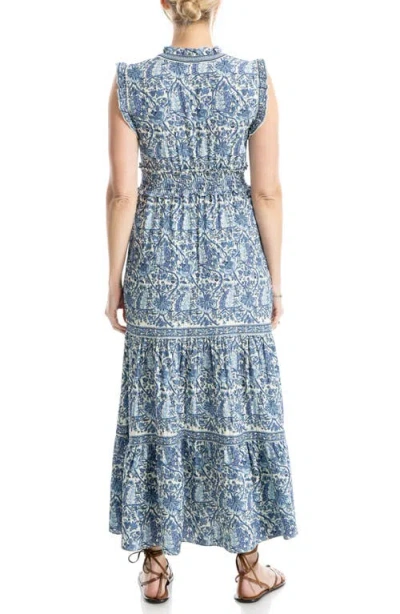 Max Studio Smocked Fit & Flare Maxi Dress