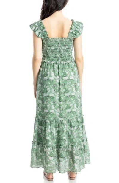 Max Studio Smocked Tiered Maxi Dress