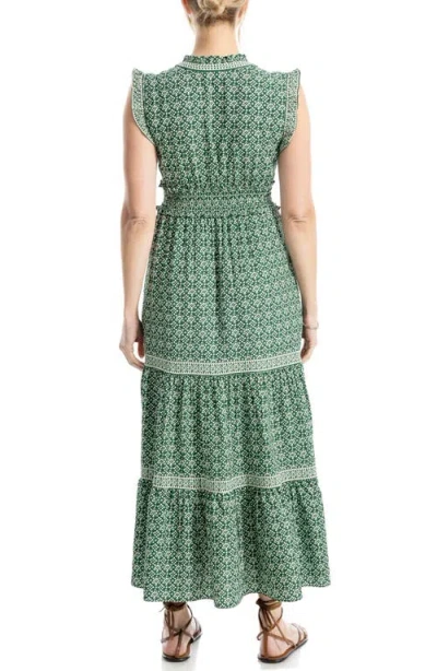 Max Studio Smocked Fit & Flare Maxi Dress