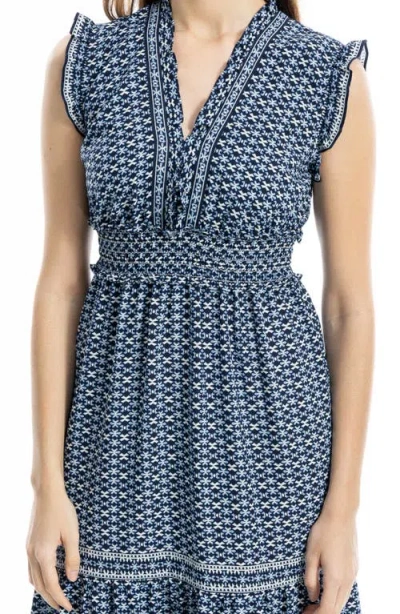 Max Studio Smocked Fit & Flare Maxi Dress