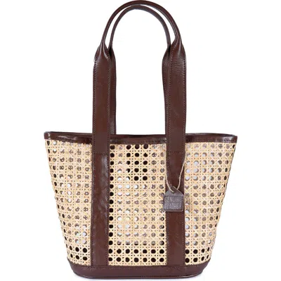 Jelavu Sandi Rattan & Leather Tote Bag