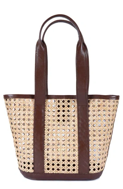 Jelavu Sandi Rattan & Leather Tote Bag