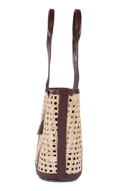 Jelavu Sandi Rattan & Leather Tote Bag