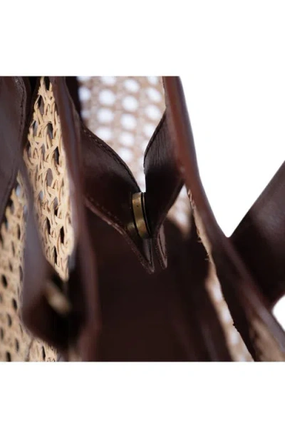 Jelavu Sandi Rattan & Leather Tote Bag