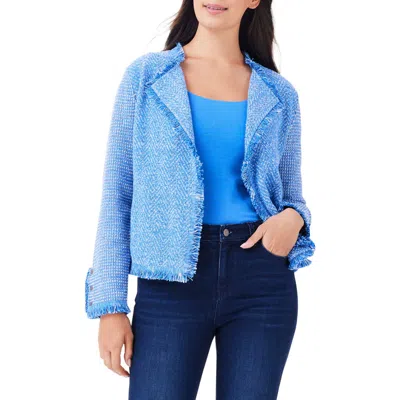 Nic + Zoe Nic+zoe Fringed Mixed Knit Jacket