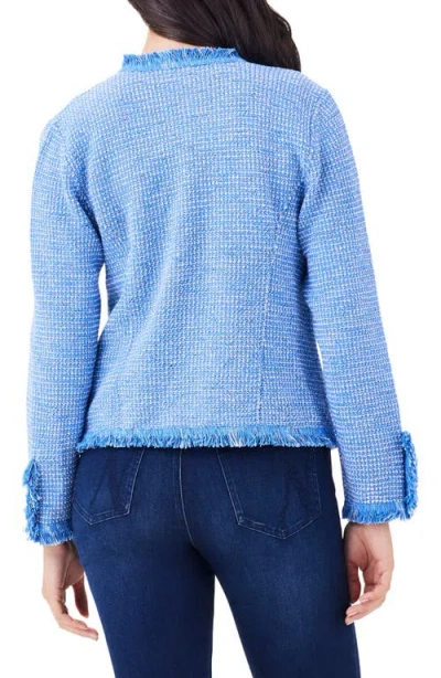 Nic + Zoe Nic+zoe Fringed Mixed Knit Jacket