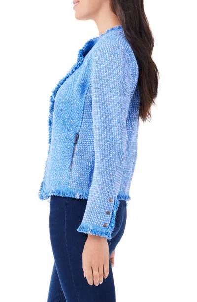Nic + Zoe Nic+zoe Fringed Mixed Knit Jacket