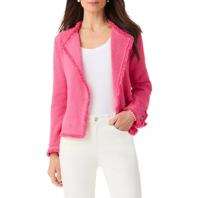 Nic + Zoe Nic+zoe Fringed Mixed Knit Jacket