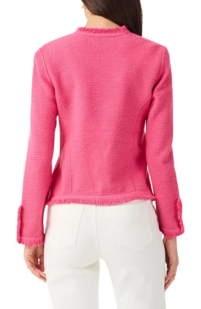 Nic + Zoe Nic+zoe Fringed Mixed Knit Jacket