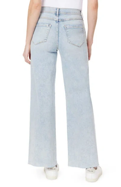 Kensie The Kaya High Rise Wide Leg Jeans In Blue