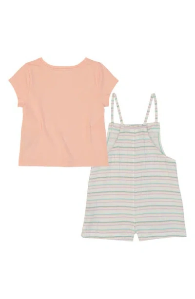 Roxy Graphic Tee & Shortall Set In Pink