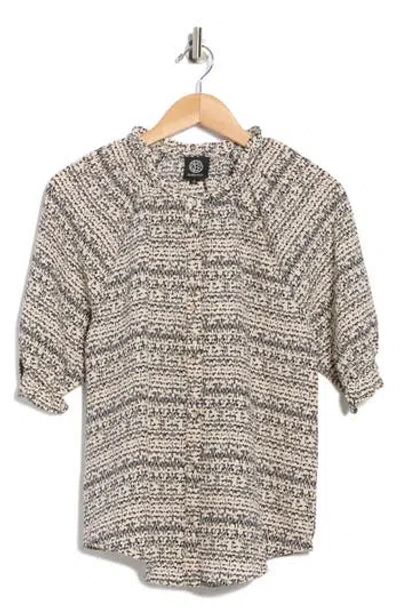 Bobeau Button-up Shirt In Brown