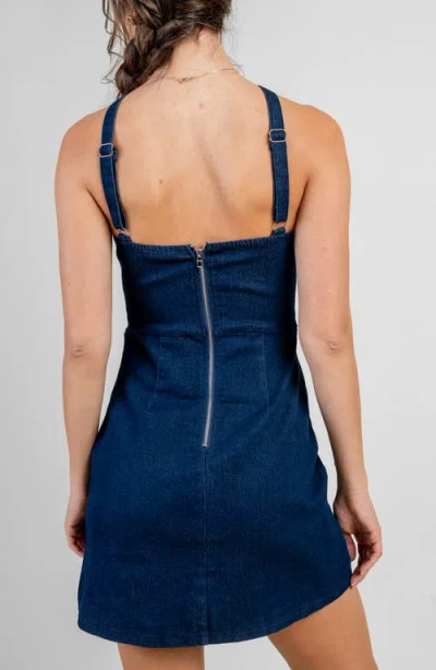 Beivy Crisscross Denim Minidress