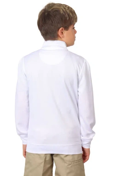 Tailorbyrd Kids' Quarter Zip Pullover In White
