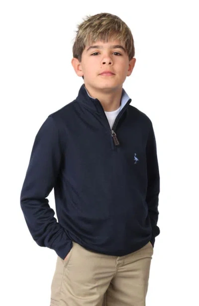 Tailorbyrd Kids' Quarter Zip Pullover In Black