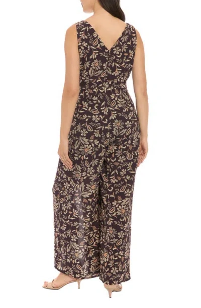 London Times Floral Walk-through Jumpsuit