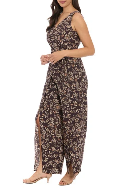 London Times Floral Walk-through Jumpsuit