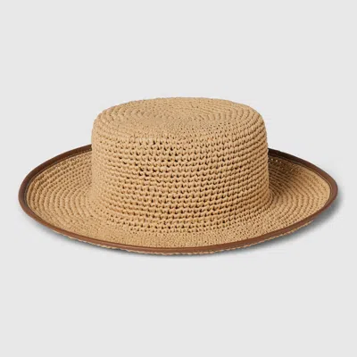 Gucci Straw Boater Hat