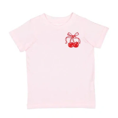 Sweet Wink Cherry Patch Short Sleeve T-shirt In Pink