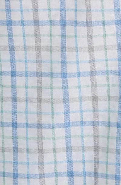 Johnnie-o Maarten Plaid Performance Button-up Shirt In Blue