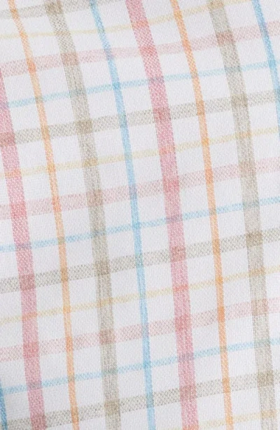 Johnnie-o Maarten Plaid Performance Button-up Shirt In White