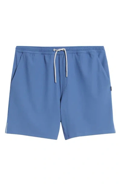 Johnnie-o Jumpin Rib Lounge Shorts In Blue