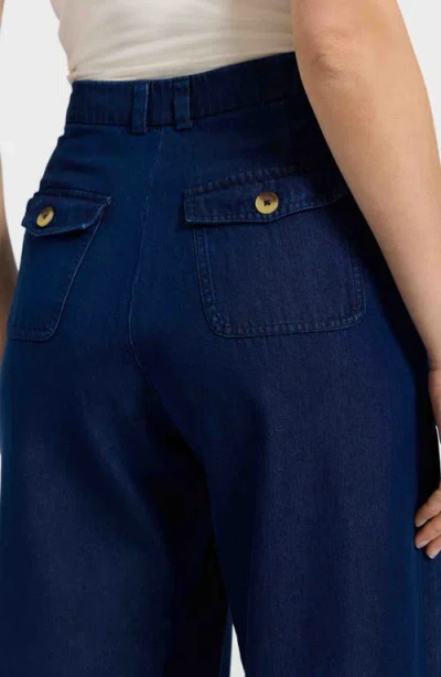 Foxcroft Blaire Wide Leg Denim Pants
