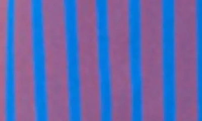 Staud Shirley Stripe Sleeveless A-line Minidress In Purple