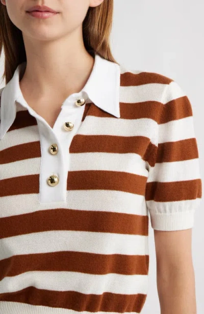 Frame The Bold Stripe Cashmere & Cotton Polo