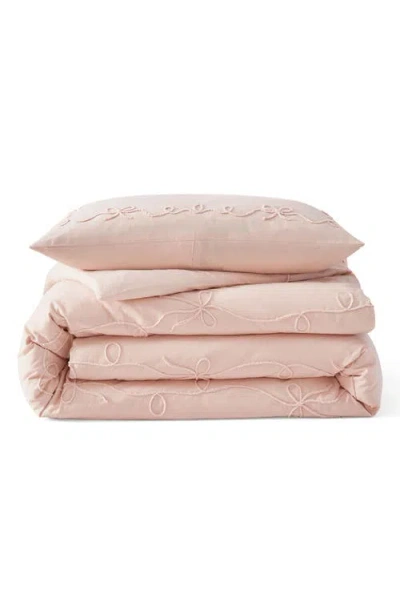 Peri Home Sasha Bows Comforter & Sham Set In Pink
