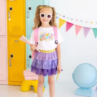 Sweet Wink Girls' Second Grade Retro Short Sleeve T-shirt - Little Kid, Big Kid In Multi