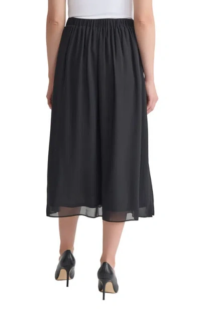 Kasper Pleated Front Midi Skirt In Black