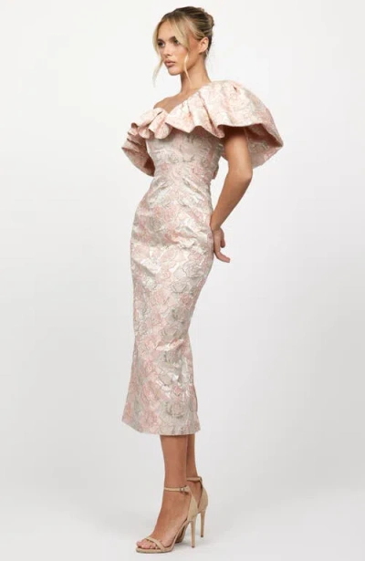 Bariano Scarlet One Shoulder Midi