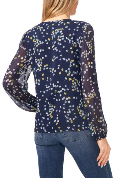 Cece Floral Yoryu Chiffon Top In Multi