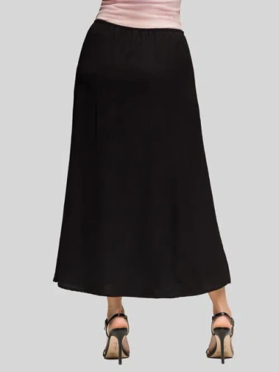 24seven Comfort Apparel Elastic Waist A-line Maxi Skirt