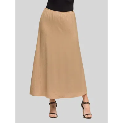 24seven Comfort Apparel Maternity Elastic Waist A-line Maxi Skirt