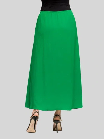 24seven Comfort Apparel Elastic Waist A-line Maxi Skirt