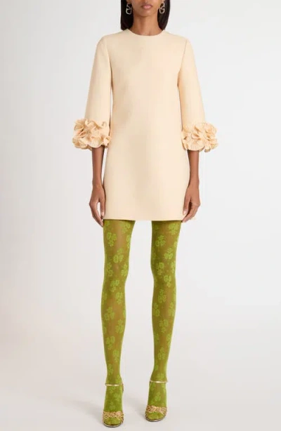 Valentino Garavani Solid Crepe Couture Minidress In Neutral
