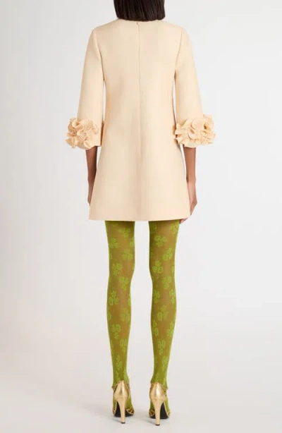 Valentino Garavani Solid Crepe Couture Minidress In Neutral