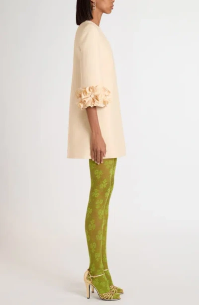 Valentino Garavani Solid Crepe Couture Minidress In Neutral