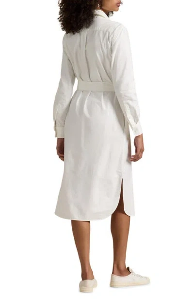 Polo Ralph Lauren Belted Long Sleeve Cotton Oxford Shirtdress