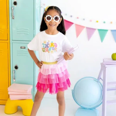 Sweet Wink Girls' Third Grade Retro Short Sleeve T-shirt - Little Kid, Big Kid In Multi