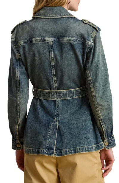 Ralph Lauren Women's Belted Denim Field Jacket In Blue