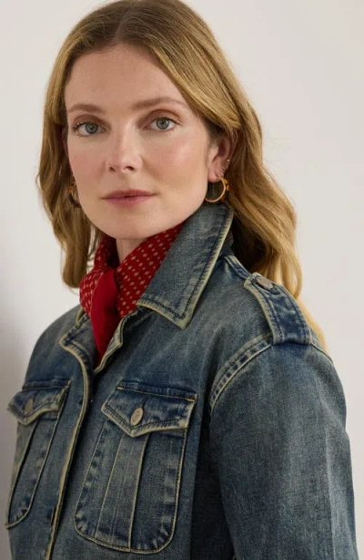 Ralph Lauren Women's Belted Denim Field Jacket In Blue
