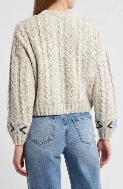 The Great . The Cavern Wool Blend Zip-up Cardigan In Neutral